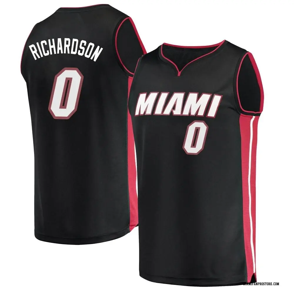 Miami Heat Men's Josh Richardson Black Fast Break Jersey - Icon Edition