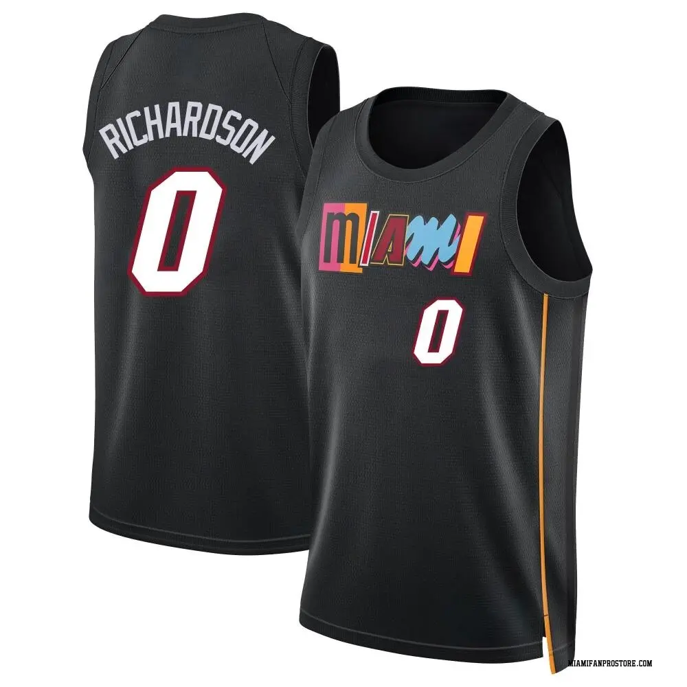 Miami Heat Men's Josh Richardson Black Swingman 2021/22 City Edition Jersey