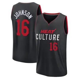 Miami Heat Men's Keshad Johnson Black Fast Break 2023/24 City Edition Jersey