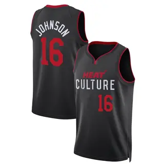 Miami Heat Men's Keshad Johnson Black Swingman 2023/24 City Edition Jersey