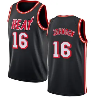 Miami Heat Men's Keshad Johnson Black Swingman Fashion Hardwood Classics Jersey