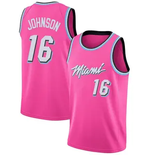 Miami Heat Men's Keshad Johnson Pink Swingman 2018/19 Jersey - Earned Edition