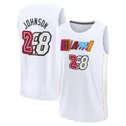 Miami Heat Men's Keshad Johnson White Fast Break 2022/23 City Edition Jersey