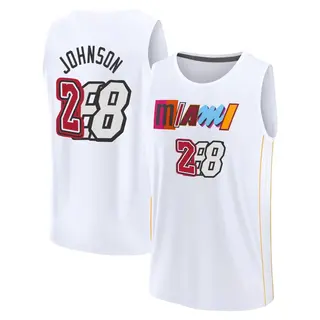 Miami Heat Men's Keshad Johnson White Fast Break 2022/23 City Edition Jersey