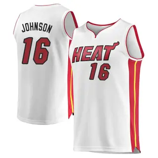 Miami Heat Men's Keshad Johnson White Fast Break Jersey - Association Edition