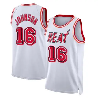 Miami Heat Men's Keshad Johnson White Swingman Classic Edition 2022/23 Jersey