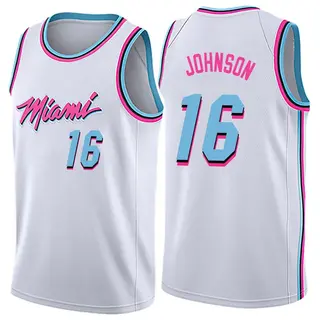 Miami Heat Men's Keshad Johnson White Swingman Jersey - City Edition