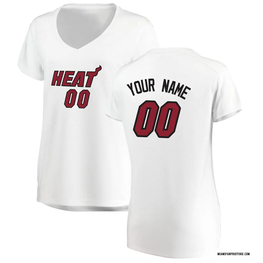 Miami Heat Women's Custom White Fast Break Jersey - Association Edition