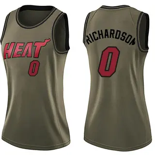 Miami Heat Women's Josh Richardson Green Swingman Salute to Service Jersey