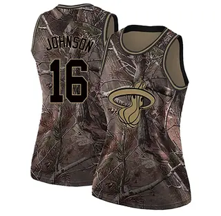 Miami Heat Women's Keshad Johnson Camo Swingman Realtree Collection Jersey