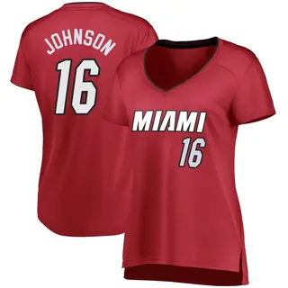 Miami Heat Women's Keshad Johnson Fast Break Wine Jersey - Statement Edition