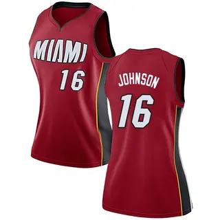 Miami Heat Women's Keshad Johnson Red Swingman Jersey - Statement Edition