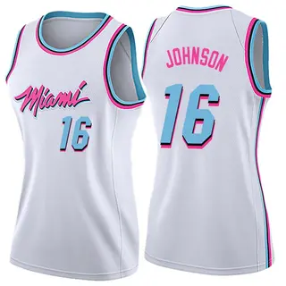 Miami Heat Women's Keshad Johnson White Swingman Jersey - City Edition