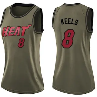Miami Heat Women's Trevor Keels Green Swingman Salute to Service Jersey
