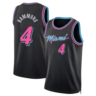 Miami Heat Youth A.J. Hammons Black Swingman 2025/26 City Edition Jersey