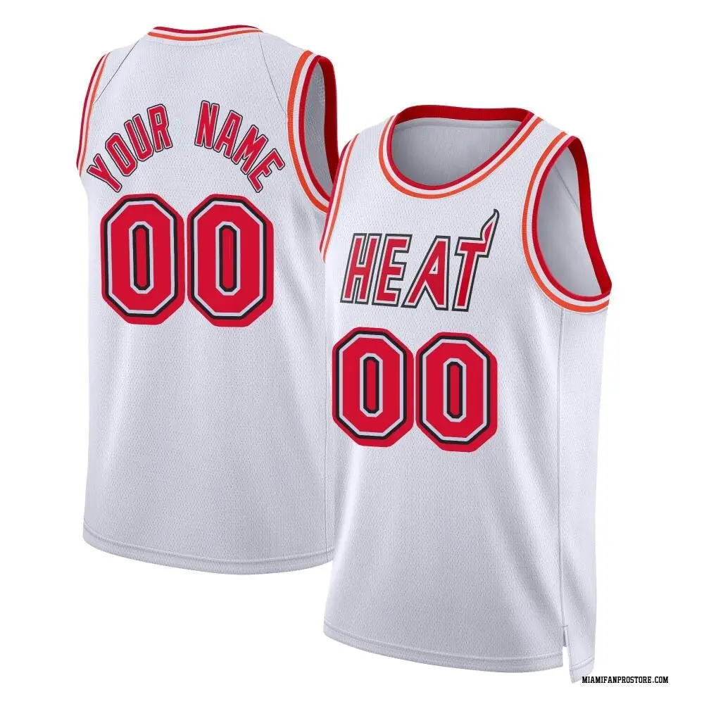 Miami Heat Youth Custom White Swingman Classic Edition 2022/23 Jersey