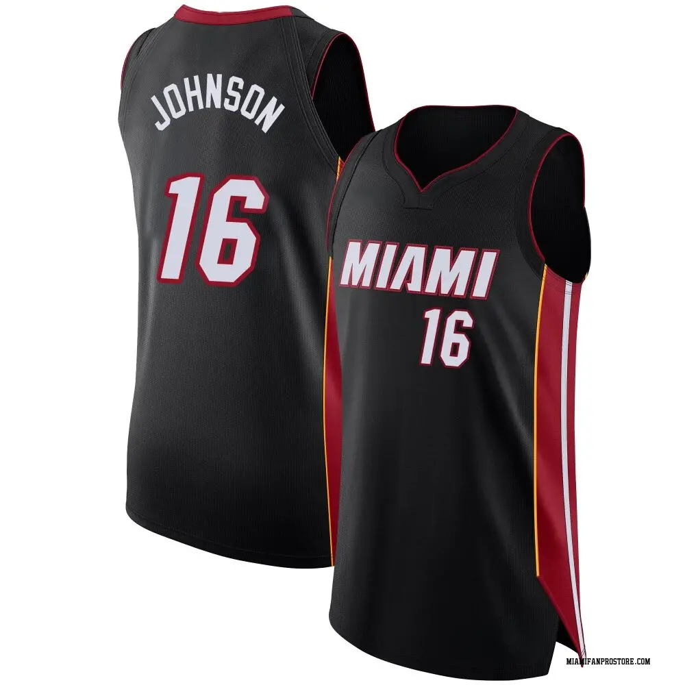 Miami Heat Youth Keshad Johnson Black Authentic Jersey - Icon Edition