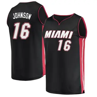 Miami Heat Youth Keshad Johnson Black Fast Break Jersey - Icon Edition