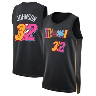 Miami Heat Youth Keshad Johnson Black Swingman 2021/22 City Edition Jersey