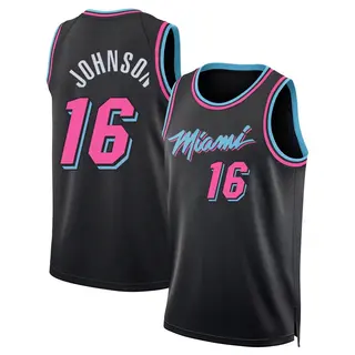 Miami Heat Youth Keshad Johnson Black Swingman 2025/26 City Edition Jersey