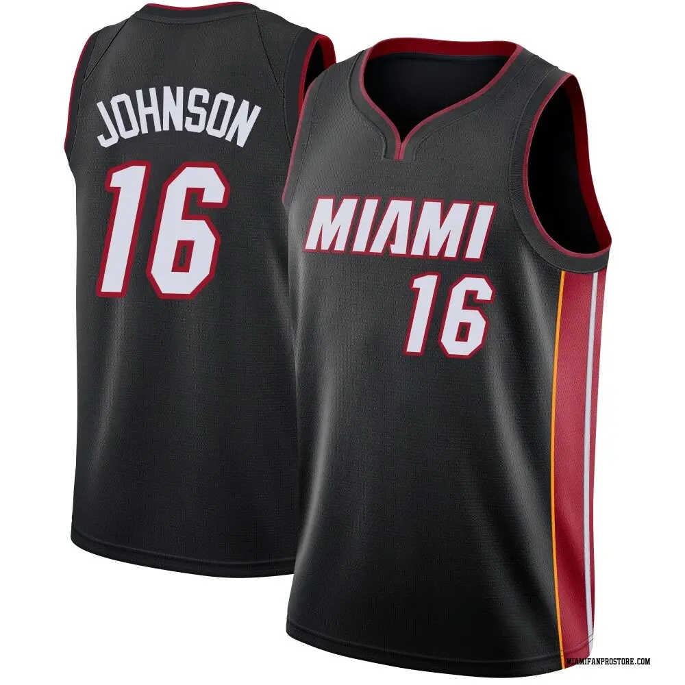 Miami Heat Youth Keshad Johnson Black Swingman Jersey - Icon Edition