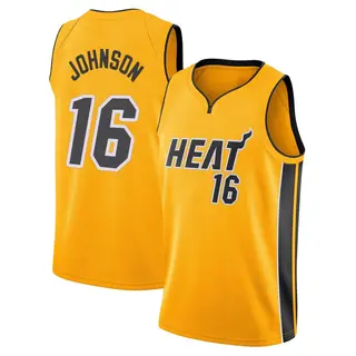 Miami Heat Youth Keshad Johnson Gold Swingman 2020/21 Jersey - Earned Edition