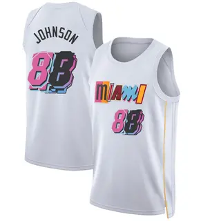Miami Heat Youth Keshad Johnson White Swingman 2022/23 City Edition Jersey
