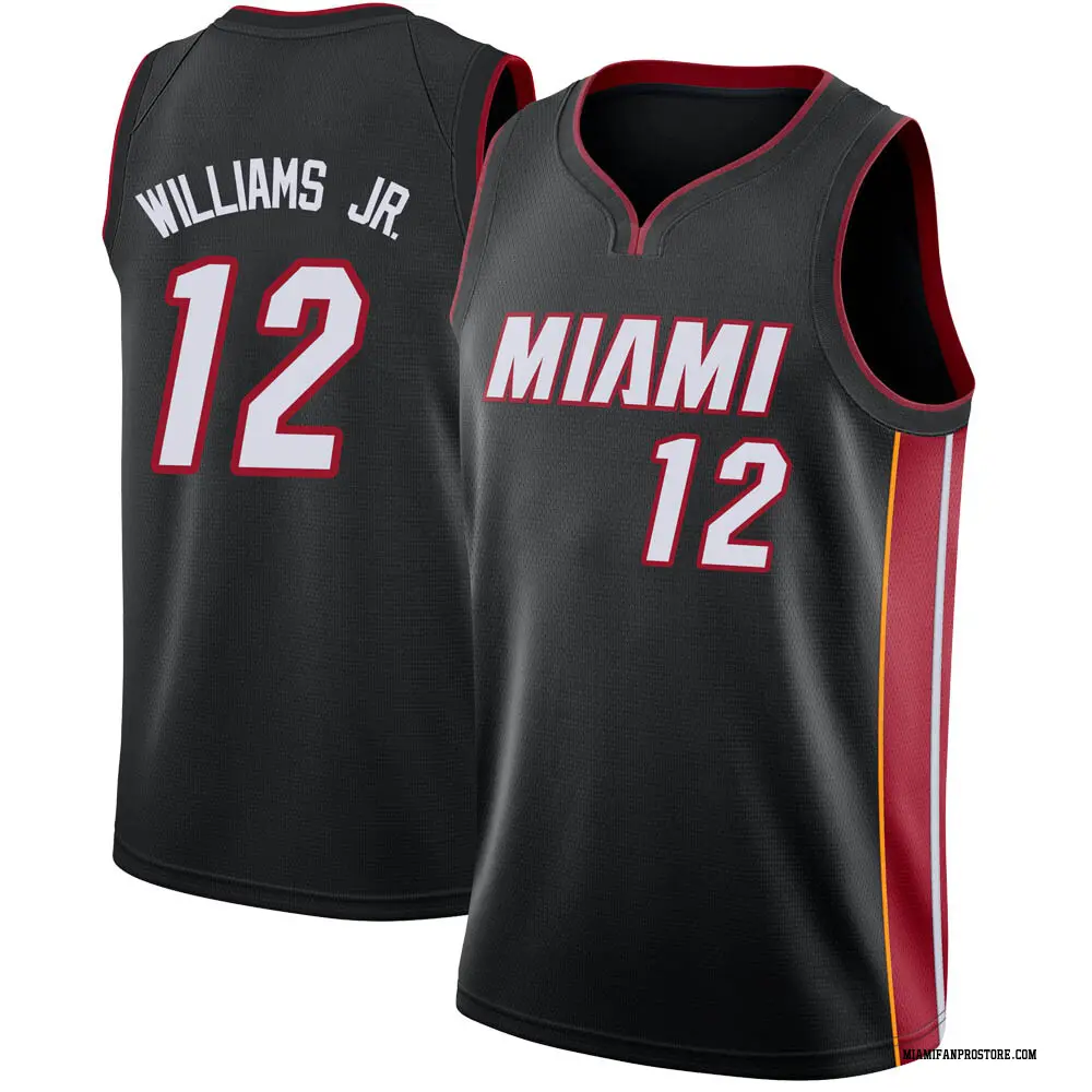 Miami Heat Youth Matt Williams Jr. Black Swingman Jersey - Icon Edition